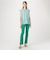 シアーコットンナイロンリブ ストレートパンツ
