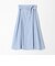 セルロースツイル ベルテッドフレアスカート