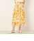 H.ムタビリスプリント タックプリーツロングスカート