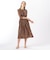 パッチワークドットプリント クルーネックワンピース