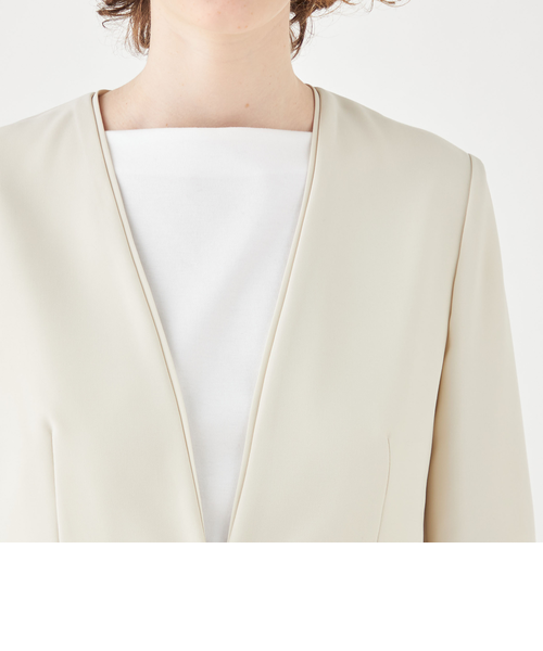 美品/2023年✨ボールジィ コンフォートストレッチツイル ノーカラージャケット BALLSEY（ボールジィ）の「コンフォートストレッチツイル ノーカラー