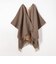 ウールナイロン ショールポンチョ