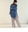 コットンライトデニム ロングシャツ