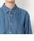 コットンライトデニム ロングシャツ