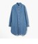 コットンライトデニム ロングシャツ