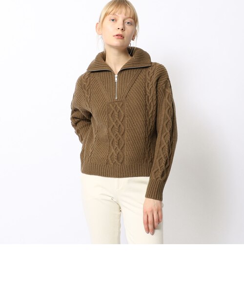 美品 18AW MACPHEE エアリーウール ハーフジップアップ プルオーバー MACPHEE - 18AW MACPHEE エアリーウール ハーフジップアッププル