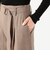 ウォッシャブルウールチェック フロントタックベルテッドパンツ