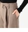 ウォッシャブルウールチェック フロントタックベルテッドパンツ