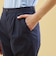 コットンストレッチブロード タックテーパードパンツ