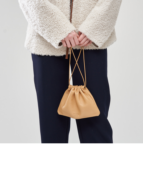 ポルト PORTO the pouch バッグ 巾着ポーチ ブラック