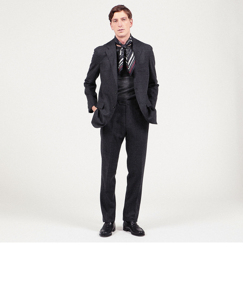 Super130'sミルドサージ シングルブレステッド2Bジャケット Drago