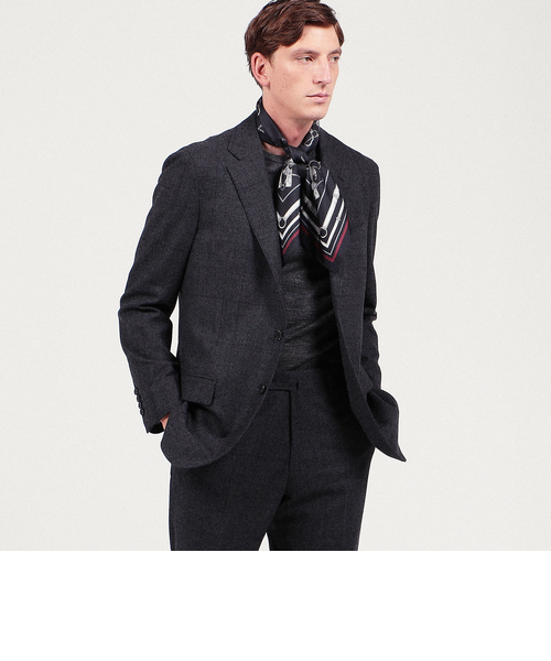 Super130'sミルドサージ シングルブレステッド2Bジャケット Drago