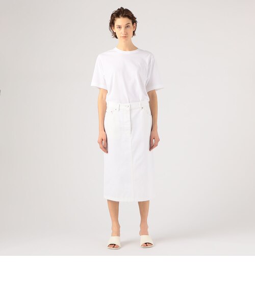 DRIES VAN NOTEN SILVAT 9395 コットンデニム Iラインスカート