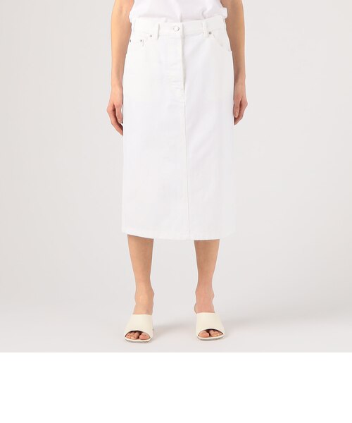 DRIES VAN NOTEN SILVAT 9395 コットンデニム Iラインスカート