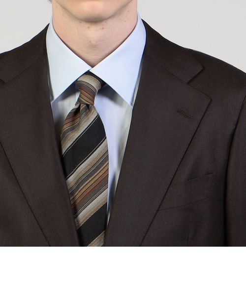 ウールシルク シングルブレステッド3Bスーツ SHANG E.Zegna｜トゥモロ