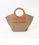 HEREU CALA SMALL Leather-trimmed キャンバストートバッグ