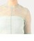 Mame Kurogouchi Marble Printed Plaid Sheer Crew Neck Top