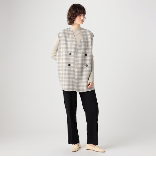 新品TOMORROWLANDcollectionリバーシブルジレ プレーンダブルフェイス リバーシブルジレ｜トゥモロ－ランドの