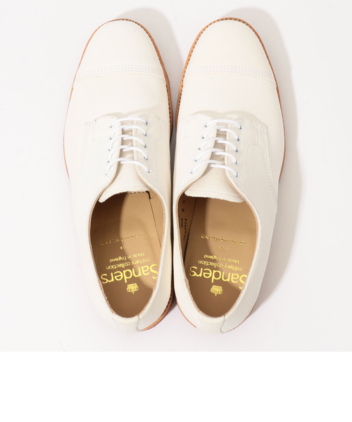 別注】SANDERS MILITARY DERBY ホワイトバックス シューズ
