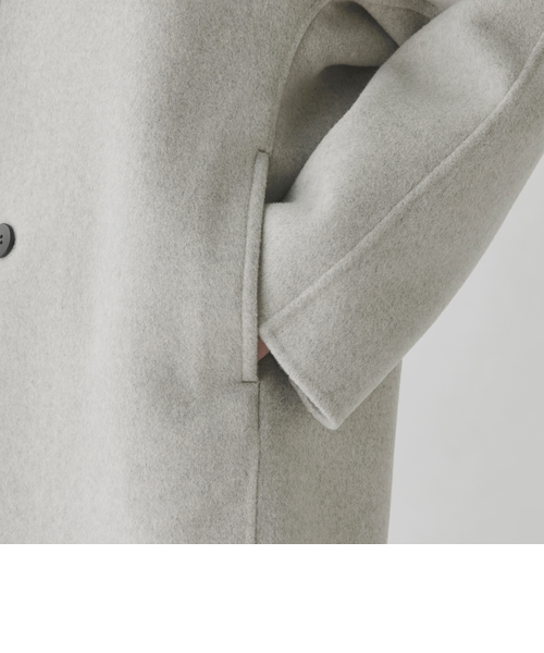 ウールカシミヤダブルフェイス フーデットコート｜トゥモロ－ランドの