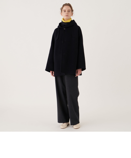 ウールカシミヤダブルフェイス フーデットコート｜トゥモロ－ランドの