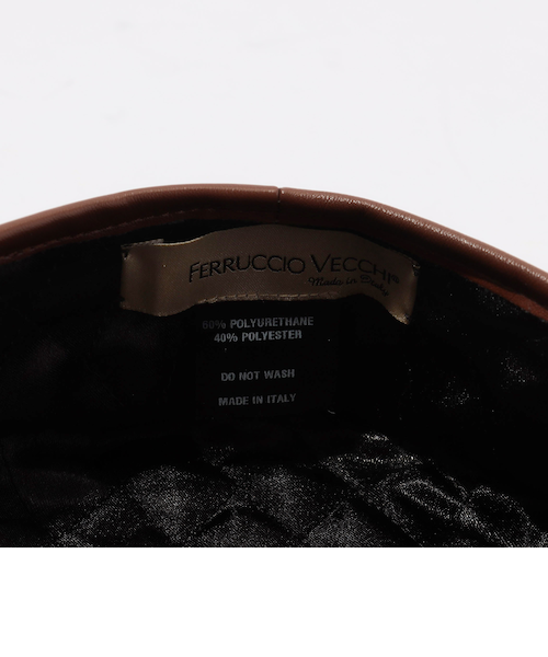 TOMORROWLAND FERRUCCIO VECCHI レザーベレー帽 TOMORROWLAND｜FERRUCCIO VECCHI レザーライクベレー帽