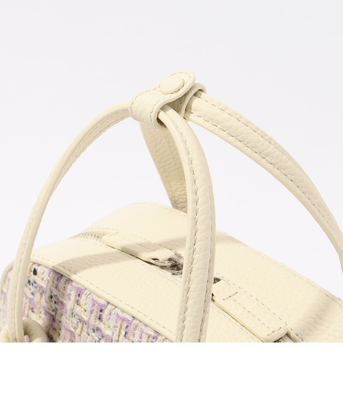 【美品】VASIC APERO MINI MINI ツイードハンドバッグ 美品】VASIC APERO MINI MINI ツイードハンドバッグ
