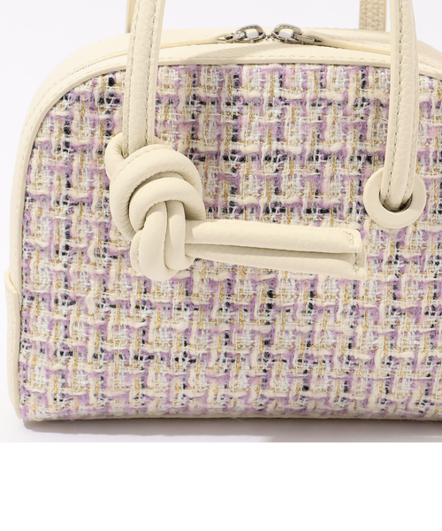 【美品】VASIC APERO MINI MINI ツイードハンドバッグ 美品】VASIC APERO MINI MINI ツイードハンドバッグ