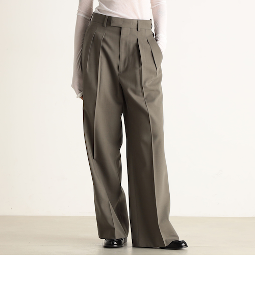 トロピカルウール 2タックワイドスラックス｜トゥモロ－ランドの