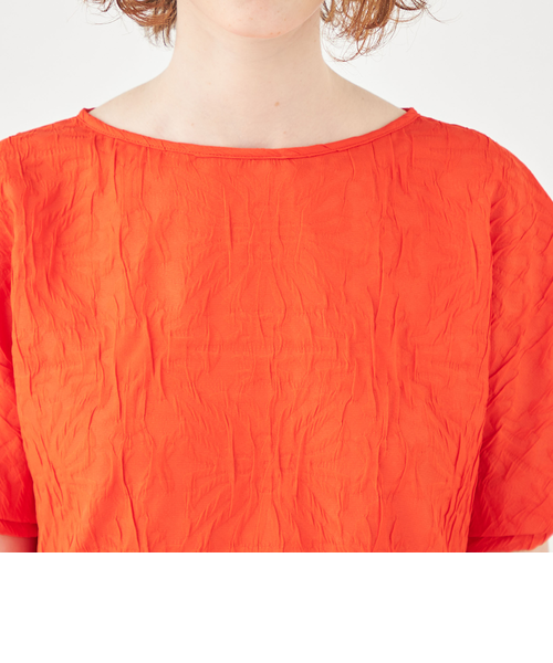 フラワージャカード ツイストスリーブブラウス｜トゥモロ－ランドの