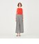 ローンギンガムチェック タックワイドパンツ