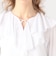 コットンボイル フリルカラーブラウス