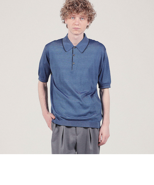 JOHN SMEDLEY KYSON 30G EASY FIT ニットポロシャツ｜トゥモロ