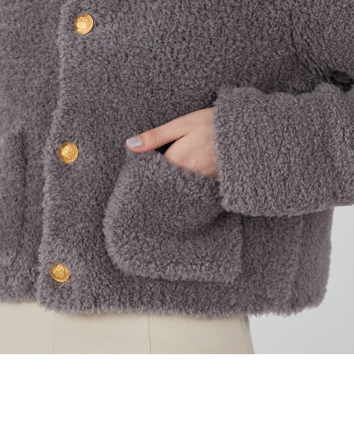 ムートン クルーネックカーディガン｜トゥモロ－ランドのアウトレット