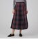 シルクタフタタータンチェック タックスカート