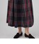 シルクタフタタータンチェック タックスカート