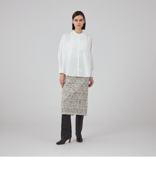 ホワイトコンビネーション マントブラウス｜トゥモロ－ランドの