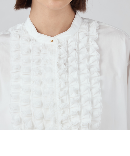 ホワイトコンビネーション マントブラウス｜トゥモロ－ランドの