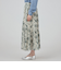 ポリエステルプリント ティアードマキシスカート