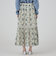 ポリエステルプリント ティアードマキシスカート