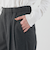 ウーステッドフラノ タックストレートパンツ