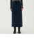 ウールコットンバックパイル Iラインスカート
