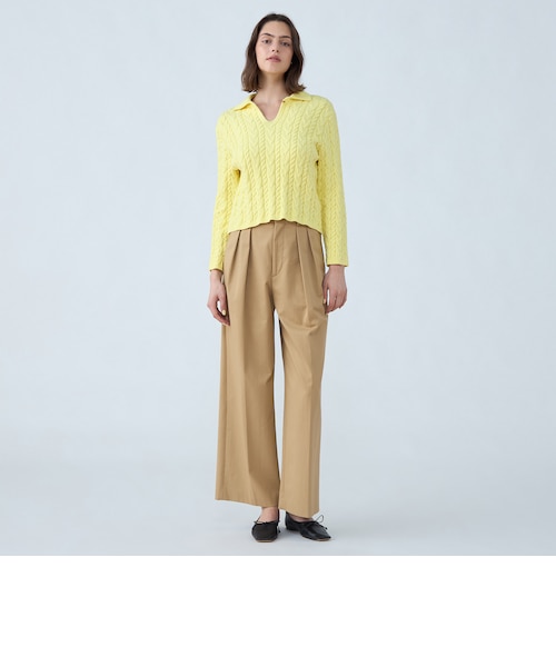 ハイブリットコットンケーブル ポロプルオーバー｜トゥモロ－ランドの