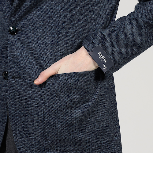 BARBA EASY J1 ウール シングルブレステッド2Bジャケット｜トゥモロ