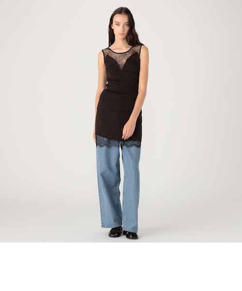 別注】babaco×Edition レースコンビ リブタンクトップ｜トゥモロ