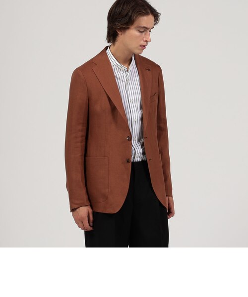 TAGLIATORE リネン シングルブレステッド2Bジャケット｜トゥモロ