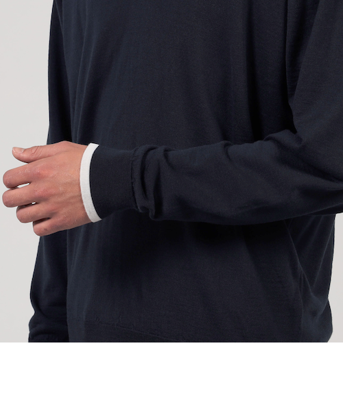別注】JOHN SMEDLEY ウール スキッパーネック ニット｜トゥモロ