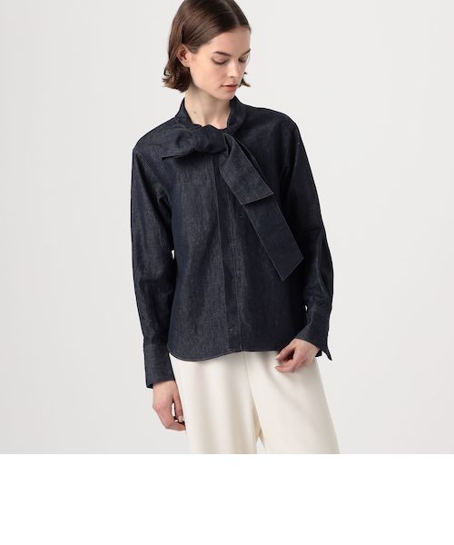 リアクティブデニム ボウタイブラウス｜トゥモロ－ランドの