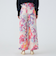 ワープフラワープリント ワイドパンツ