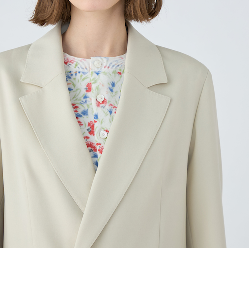 ウールギャバジン ダブルブレストジャケット｜トゥモロ－ランドの